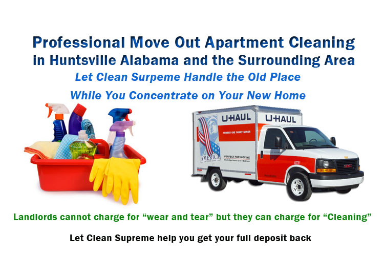 Move Out Apartment Cleaning in Huntsville